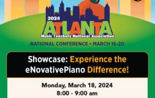 flyer for enovativepiano showcase at MTNA